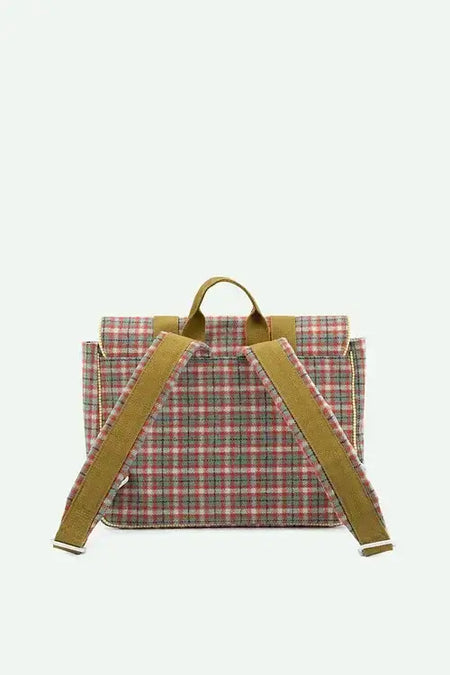 school bag | adventure collection | tartan map green - Petitpyla