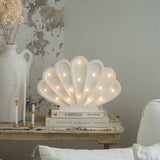 Wooden Seashell Lamp - white - Petitpyla