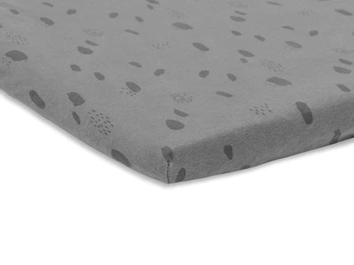 Fitted Sheet Playpen Jersey 75x95cm Spot - Storm Grey - Petitpyla