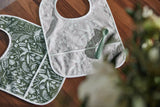 Bib Waterproof Botanical - Leaf Green - 2 Pack - Petitpyla