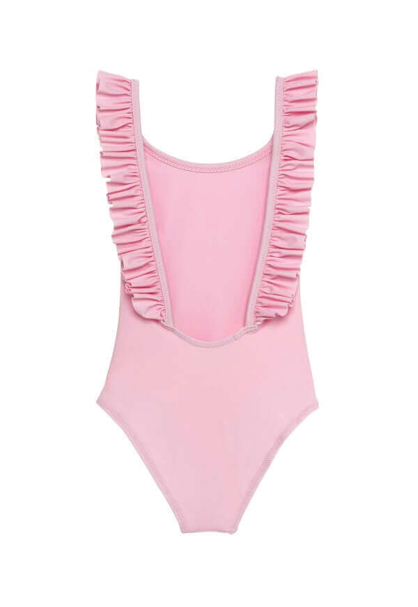 One piece girl's swimsuit, UPF50+, light pink Bora Bora one piece - Petitpyla