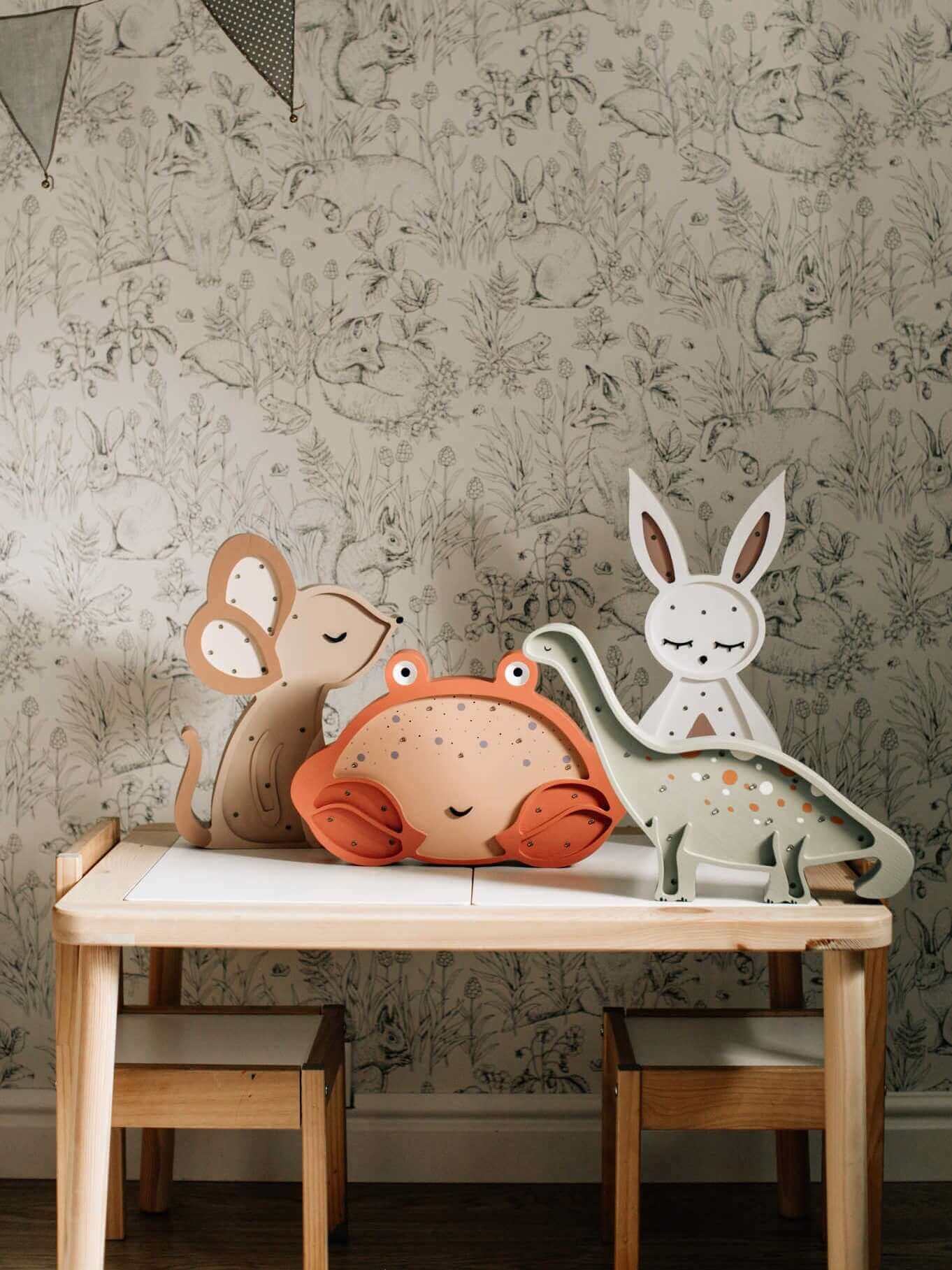 Wooden Crab Lamp - Petitpyla