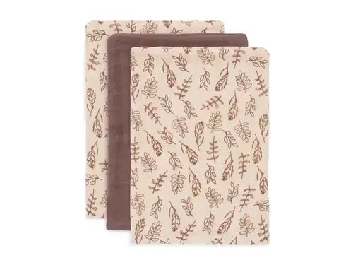 Washcloth Muslin Meadow - Chestnut - 3 Pack - Petitpyla