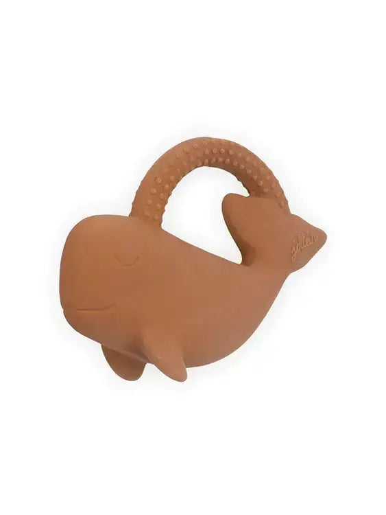 Theeting Ring Rubber Whale - Caramel - Petitpyla